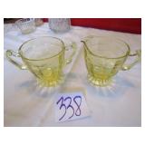 YELLOW BLOCK OPTIC DEPRESSION CREAMER / SUGAR