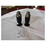 HAZEL ATLAS BLACK AMETHYST SALT / PEPPER SHAKERS