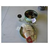 VINTAGE BUTTONS ;BATTLESHIP MUSTARD JAR BANK