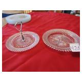 MISS AMERICA SANDWICH TRAY ; 83/4" DIVIDED DISH