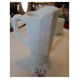 8" WESTMORELAND MILK GLASS PITCHER