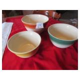 SET OF 3 NESTING STONE BOWLS , 2 TONE