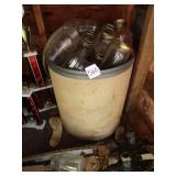 BARREL FULL OF CANNING JARS