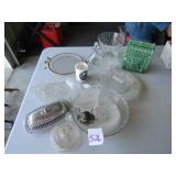 BIG LOT CLEAR GLASSWARE ; MCCOY WALL POCKET