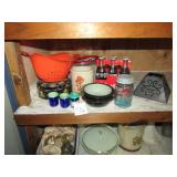 6 PK COKE BOTTLES ; BLUE CANNING JAR ; SPOONER