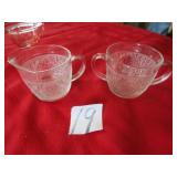 CLEAR SANDWICH PATTERN CREAMER / SUGAR