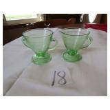 GREEN CLOVER LEAF DEPRESSION CREAMER / SUGAR