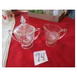 CLEAR DIAMOND POINT CREAMER / SUGAR