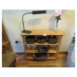 4 TIER SMALL BOOK SHELF W/ BASKETS ; LIGHT