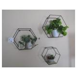 3 WROUGHT IRON WALL DECOR