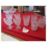 4- MISS AMERICA GLASSES  & 4 MISS AMERICA STEMWARE