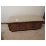 VINTAGE HOPE CHEST W/ CUSHION SEAT TOP