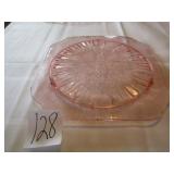 ADAM PATTERN PINK DEPRESSION CAKE PLATTER .10"