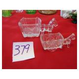 4" & 51/2" CANDY CONTAINERS -HORSE & CARTS