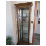 OAK CHINA CABINET W/ SIDE DOORS
