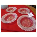 MISS AMERICA 9" BERRY BOWL W/ 4 SERVING BOWLS