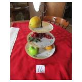 PRINCES TRU -TONE CHINA SANDWICH TRAY ; FRUIT