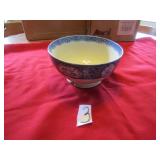 MALTA GERMANY BLUE / WHITE STONE BOWL, HAS SMALL