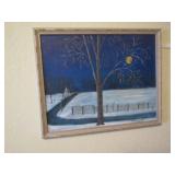 2- FRANCIS OLIVER PAINTINGS ; FRAMED FLORAL