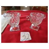 CLEAR PRETZEL PATTERN CREAMER / SUGAR