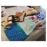 3- BEACH TOWELS ; PILLOWS ; MORE