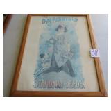 STANDARD SEEDS FERRY & CO FRAMED ADVERTISING