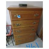 5 DRAWER OAK CHEST