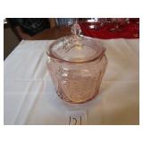 ROYAL LACE PINK DEPRESSION COOKIE JAR 61/4"