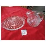 ANCHOR HOCKING WAFFLE PATTERN PITCHER ; SERVING