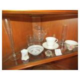 WEDGEWOOD CUP / SAUCER ; VASES ; SALT CELLER ; MOE