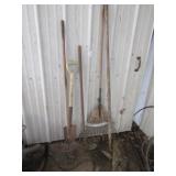 SPADE ;PICK; HOE; RAKE