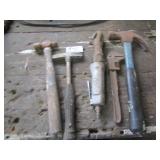 3- HAMMERS ; AIR RACHET ; ADJUSTABLE WRENCH