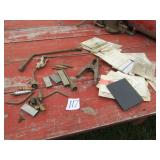 BOX FULL OF CUTTING TORCH TIPS ; WELDING HELMENT