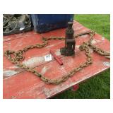 BOTTLE JACK ; LOG CHAIN 8 FT MISSING ONE HOOK