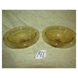 2 AMBER DEPRESSION BOWLS
