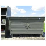 COUNTRY PAINTED 2 DOOR STORAGE CABINET 60"L X 34"