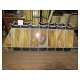 12" X 36" STAINED GLASS POOL TABLE LIGHT W/ SOME