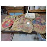 3- OLD BURLAP POTAT0 BAGS [ GOT SOME HOLES ] ;
