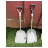 2- ALUMINUM SCOOP SHOVELS