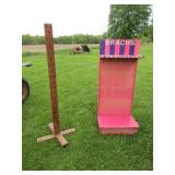 WOODEN LOLLY POP DISPLAY TREE; BRACHS METAL