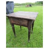 EARLY PENCIL POINT WORK TABLE W/ DRAWER THAT SET