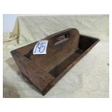 PRIMITIVE WOOD TOTE W/ WRITING