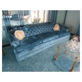 101" MID CENTURY BLUE 3 CUSHION SOFA GAINES