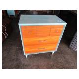 3 DRAWER VINTAGE BLUE PAINTED CEST 26 X16 X31"T