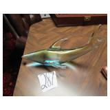 8" GLASS WHALE PAPER WEIGHT