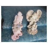 2- 16" ANGEL& LADY FIGURINES