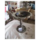 CAST IRON BIRD BATH 12" T
