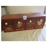 COUNTRY WALL DECOR W/ 4 DRAWERS ,9' X251/2' W/