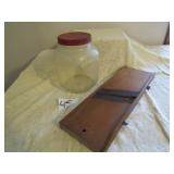 VINTAGE COFFEE JAR ; KRAUT CUTTER