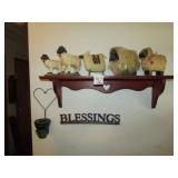 5 SHEEP DECOR ; WALL SHELF; MORE